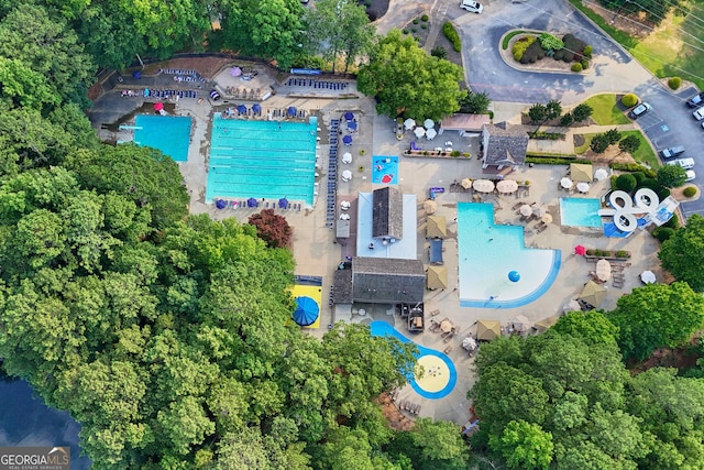 4030 Greatwood Path, Alpharetta, GA 30005 - aerial overview of property's location with a pool area