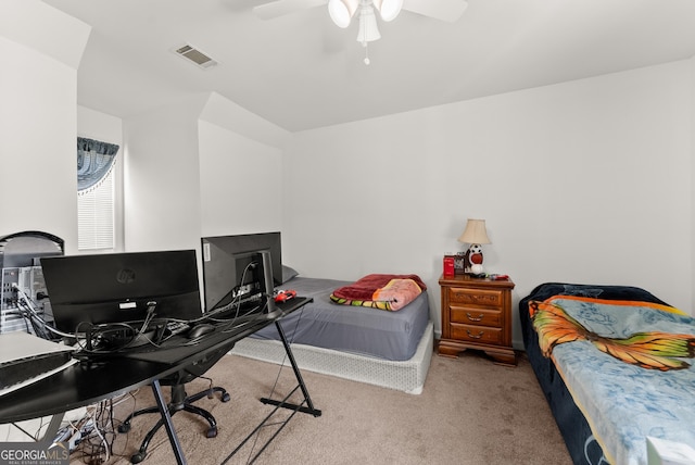 625 Hickory Nobb, Sugar Hill, GA 30518 - carpeted bedroom with a desk and ceiling fan