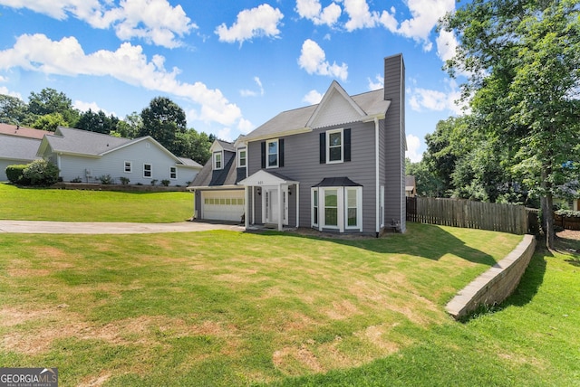 625 Hickory Nobb, Sugar Hill, GA 30518 - back of property with concrete driveway and a chimney