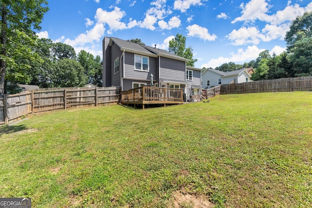 625 Hickory Nobb, Sugar Hill, GA 30518 - back of house featuring a fenced backyard and a deck