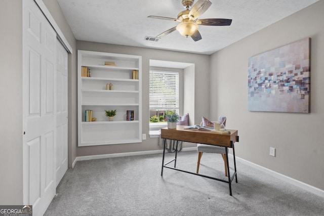 4020 New Salem Ct, Cumming, GA 30040 - office featuring carpet flooring and a ceiling fan