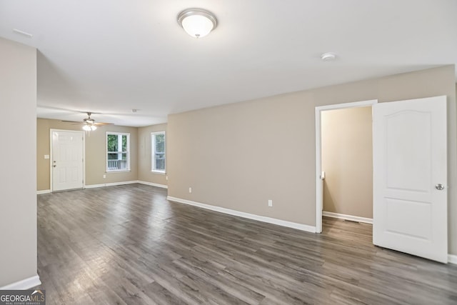 1159 Smith St SW, Atlanta, GA 30310 - empty room featuring wood finished floors, ceiling fan, and a smoke detector