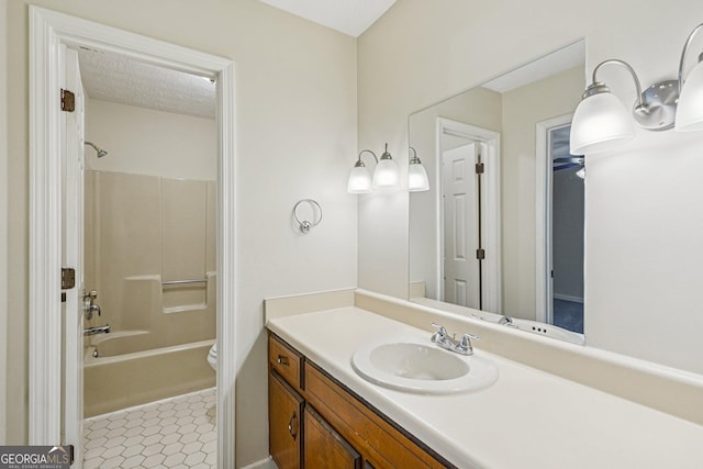 5618 Shadow Rock Dr, Lithonia, GA 30058 - bathroom featuring vanity and tub / shower combination