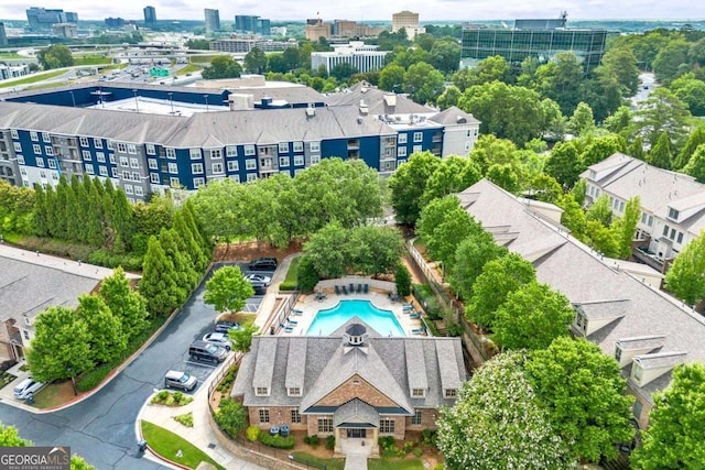 5534 Parkerton Ln, Sandy Springs, GA 30342 - drone / aerial view of a pool