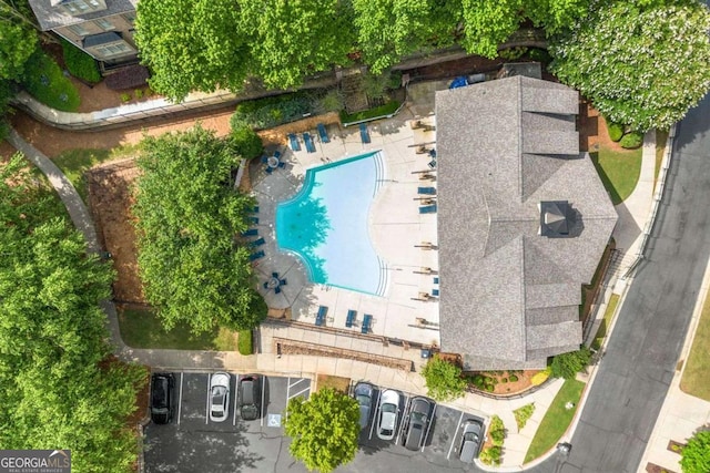 5534 Parkerton Ln, Sandy Springs, GA 30342 - bird's eye view of a pool area