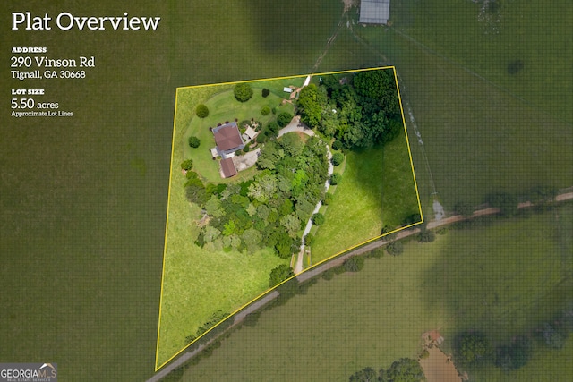 290 Vinson Rd, Tignall, GA 30668 - view of property location with property boundaries highlighted