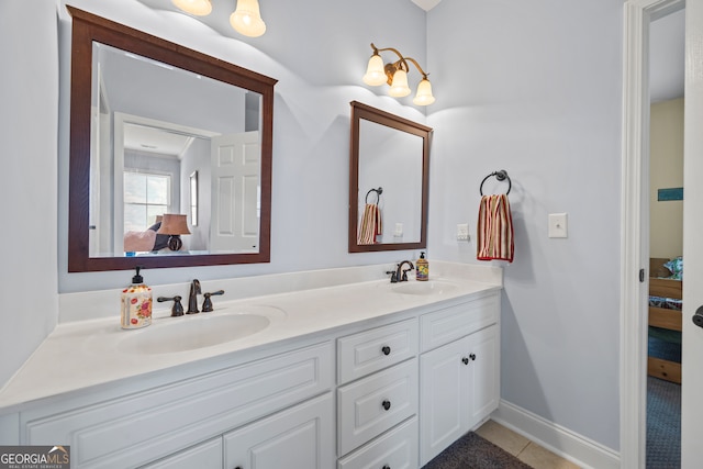 290 Vinson Rd, Tignall, GA 30668 - ensuite bathroom featuring double vanity and tile patterned flooring