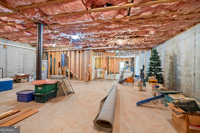 290 Vinson Rd, Tignall, GA 30668 - unfinished basement featuring electric water heater
