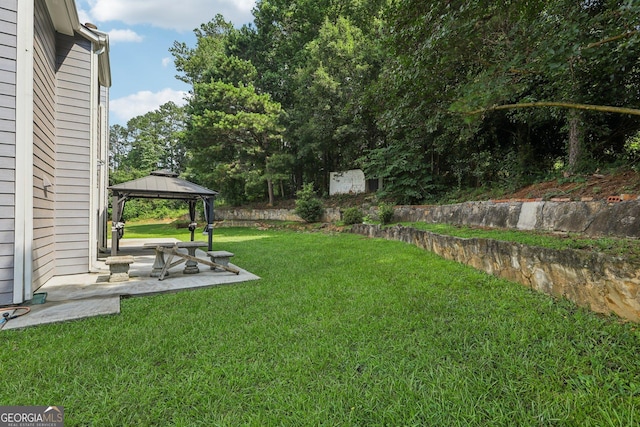 2379 Fallbrook Ct, Duluth, GA 30096 - view of green lawn featuring a gazebo and a patio area