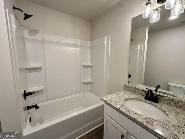 294 Stancil Dr, Toccoa, GA 30577 - bathroom featuring vanity and washtub / shower combination