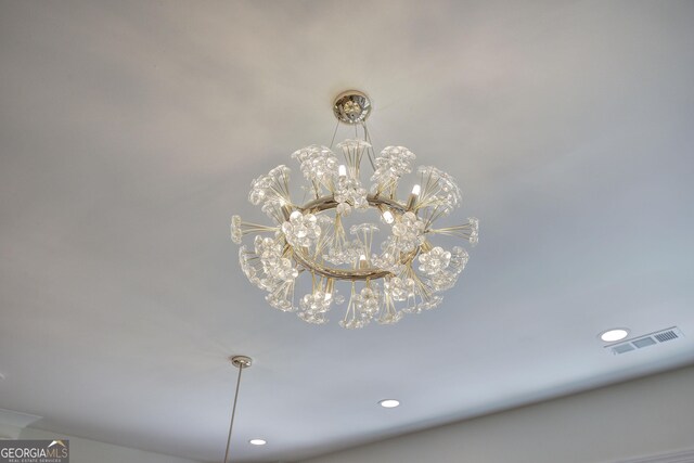 841 Keystone Dr, Woodstock, GA 30188 - detailed view of a chandelier and recessed lighting