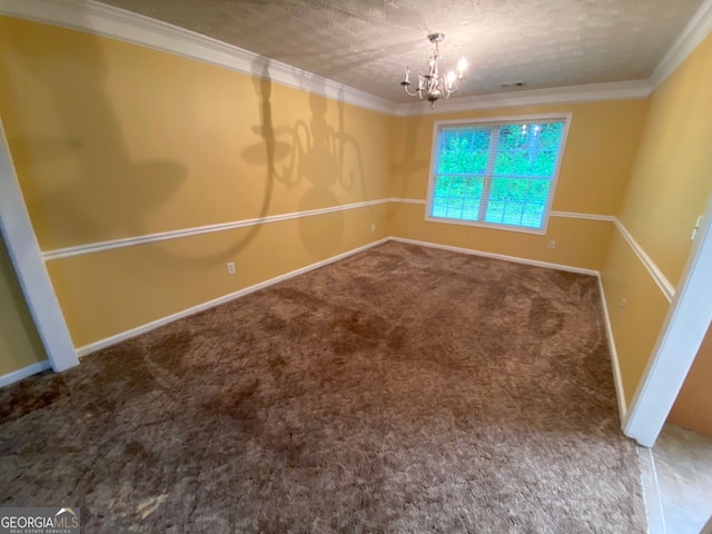1472 Queenie Smith Rd NE, Conyers, GA 30012 - carpeted spare room featuring a chandelier and ornamental molding