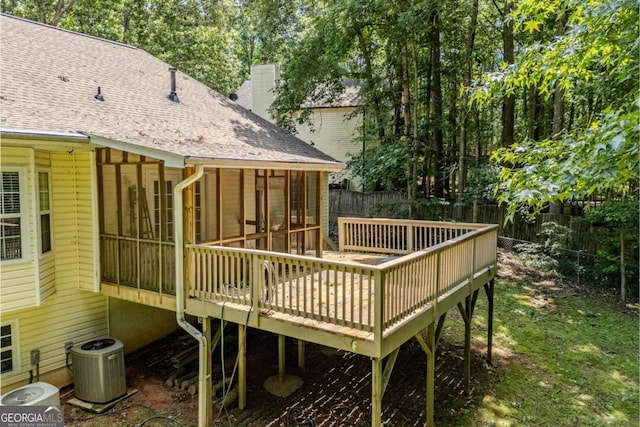 217 Bridgewater Trl, Canton, GA 30115 - wooden terrace featuring a sunroom