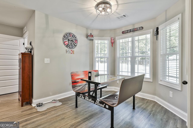 120 Mylee Cv, Barnesville, GA 30204 - dining space with wood finished floors and baseboards