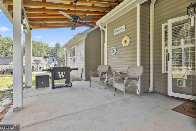 120 Mylee Cv, Barnesville, GA 30204 - view of patio with ceiling fan