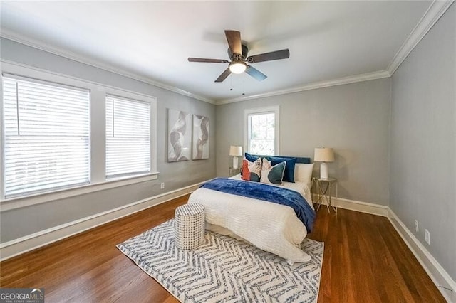 2 Collier Rd NW Unit 5, Atlanta, GA 30309 - bedroom with wood finished floors, crown molding, and a ceiling fan