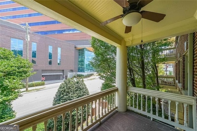 2 Collier Rd NW Unit 5, Atlanta, GA 30309 - balcony with ceiling fan