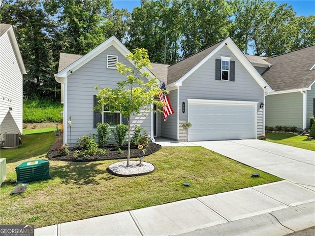 286 Kimberleys Xing, Jasper, GA 30143 - view of front of property with concrete driveway, a front yard, and a garage