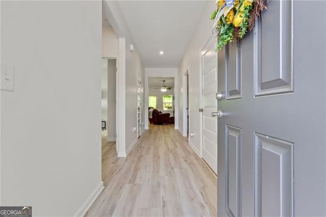 286 Kimberleys Xing, Jasper, GA 30143 - hallway featuring light wood finished floors and recessed lighting