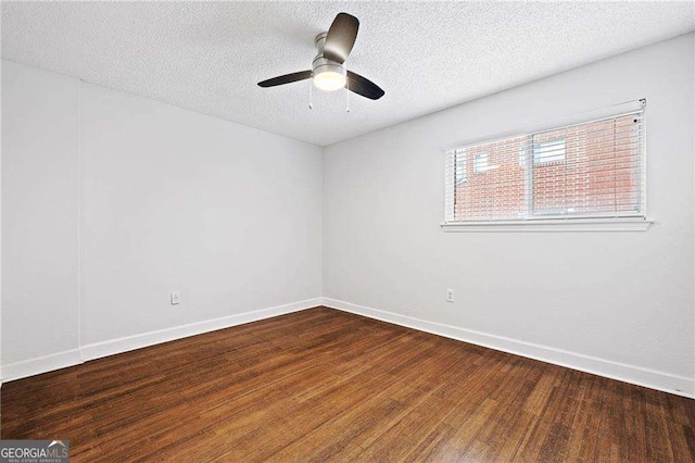 383 Ralph Mcgill Blvd NE Unit J, Atlanta, GA 30312 - spare room featuring wood finished floors, a textured ceiling, and a ceiling fan