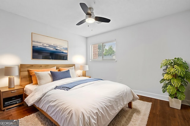383 Ralph Mcgill Blvd NE Unit J, Atlanta, GA 30312 - bedroom with wood finished floors and ceiling fan