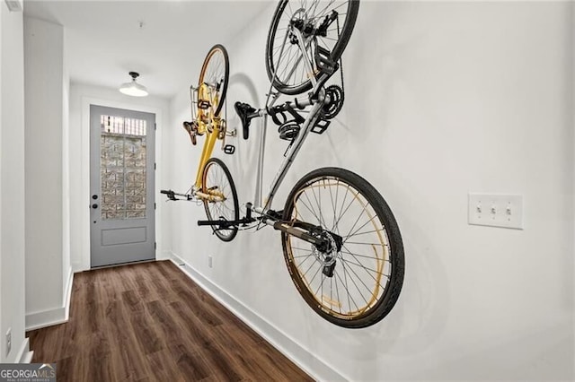 12 Becker Pl NW, Atlanta, GA 30307 - foyer entrance featuring dark wood-style flooring and baseboards