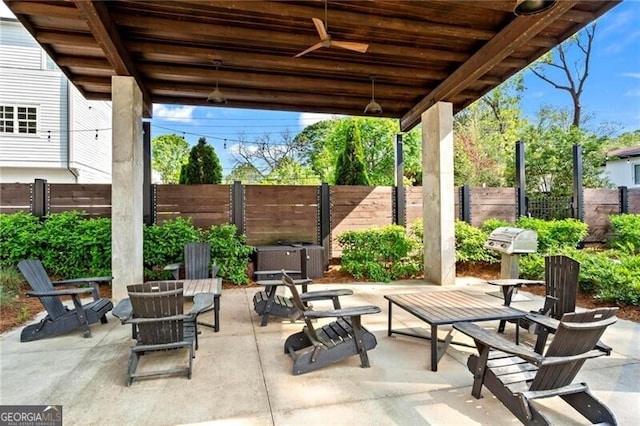 12 Becker Pl NW, Atlanta, GA 30307 - fenced backyard with a patio area