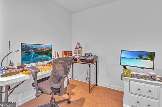301 Cobblestone Trl, Avondale Estates, GA 30002 - office featuring light wood-style flooring and baseboards