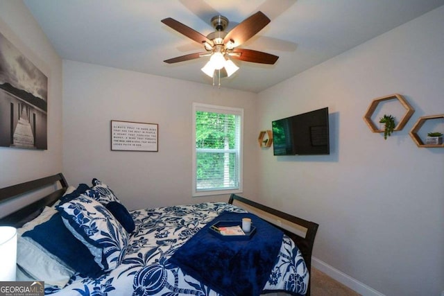 325 Paces Dr, Lithia Springs, GA 30122 - bedroom featuring ceiling fan and carpet flooring