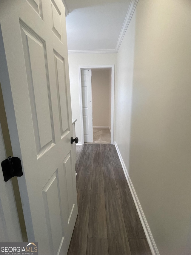 1833 Phillips Ave, East Point, GA 30344 - hall featuring crown molding and dark wood finished floors