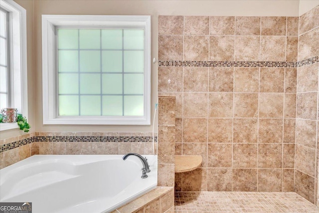 536 Sam Brown Blvd, Commerce, GA 30529 - full bath with a bath and a tile shower