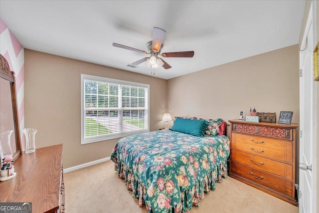 536 Sam Brown Blvd, Commerce, GA 30529 - carpeted bedroom with baseboards and a ceiling fan