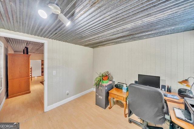 536 Sam Brown Blvd, Commerce, GA 30529 - office space featuring wood finished floors and wooden walls
