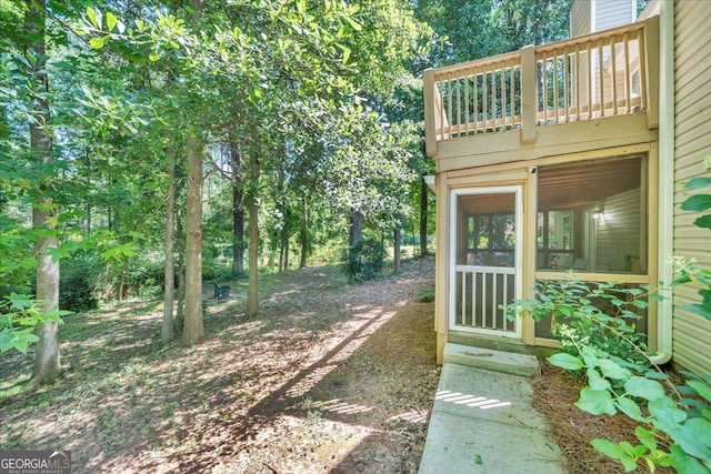 536 Sam Brown Blvd, Commerce, GA 30529 - view of yard with a balcony and driveway