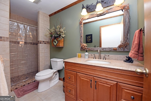 77 Chestatee Dr, Blairsville, GA 30512 - full bathroom with tile patterned floors, vanity, and tiled shower