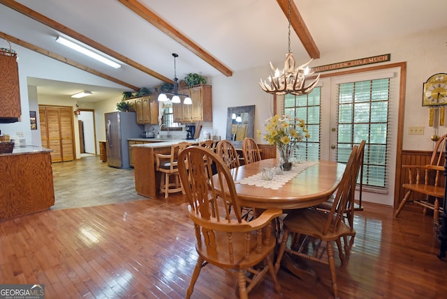77 Chestatee Dr, Blairsville, GA 30512 - dining room with a chandelier and light wood finished floors