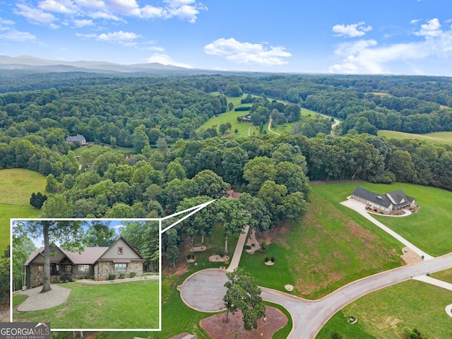 712 Meadow Run Ct, Clarkesville, GA 30523 - view of property location with property boundaries highlighted and a mountain backdrop