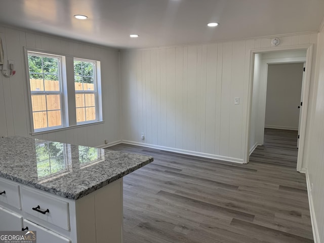 1220 Harmony St, Gainesville, GA 30501 - unfurnished dining area with dark wood finished floors and recessed lighting