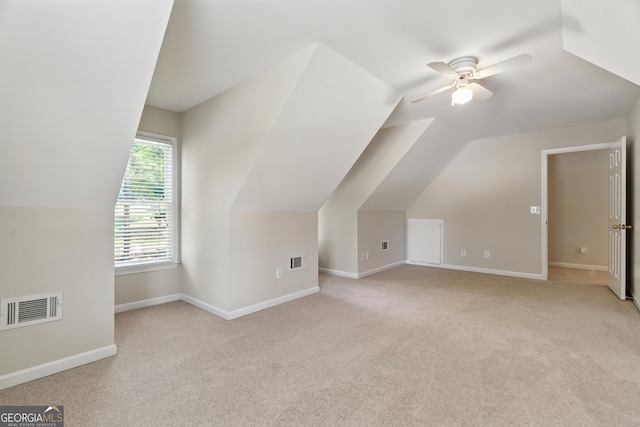 2832 Windrush Dr, Buford, GA 30518 - bonus room with a ceiling fan, vaulted ceiling, and carpet