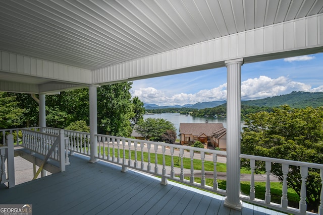 2722 Hidden Valley Rd, Hiawassee, GA 30546 - deck with a water and mountain view