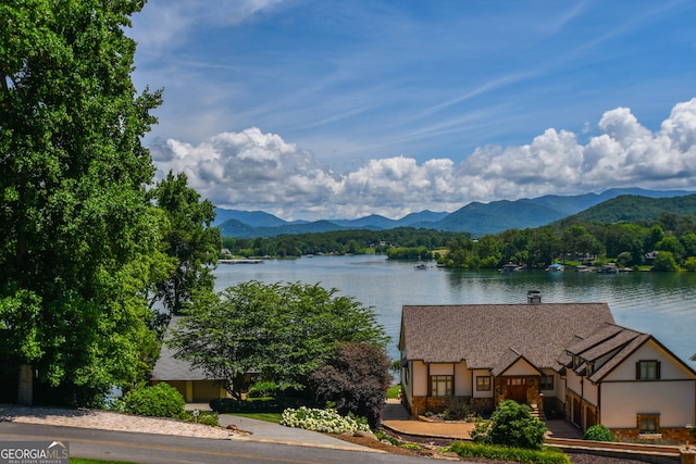 2722 Hidden Valley Rd, Hiawassee, GA 30546 - water view with a mountain backdrop