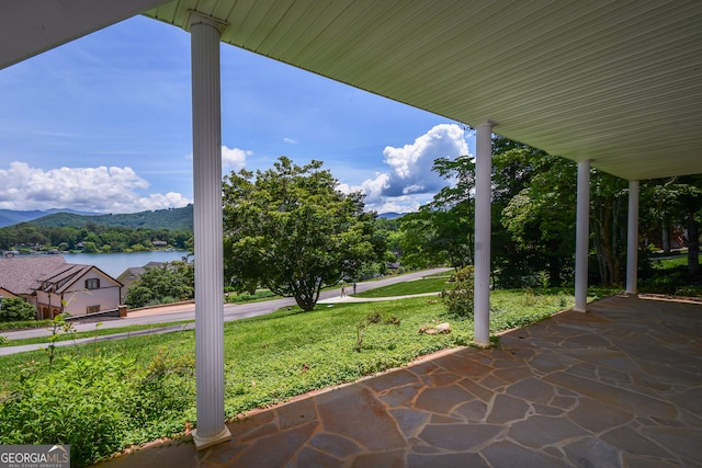 2722 Hidden Valley Rd, Hiawassee, GA 30546 - view of patio / terrace with a mountain view