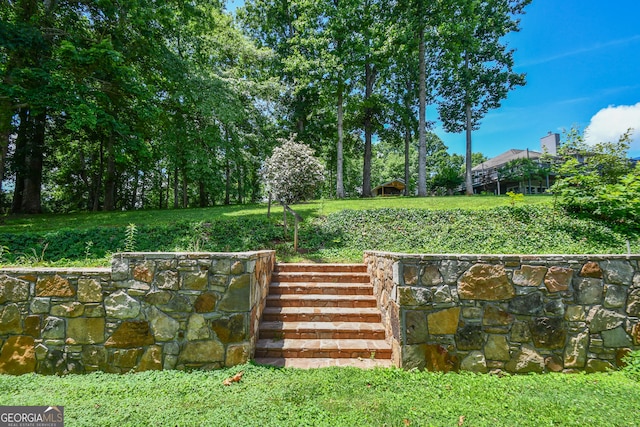 2722 Hidden Valley Rd, Hiawassee, GA 30546 - view of yard featuring stairs