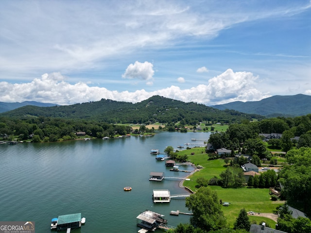 2722 Hidden Valley Rd, Hiawassee, GA 30546 - water view with a mountain backdrop