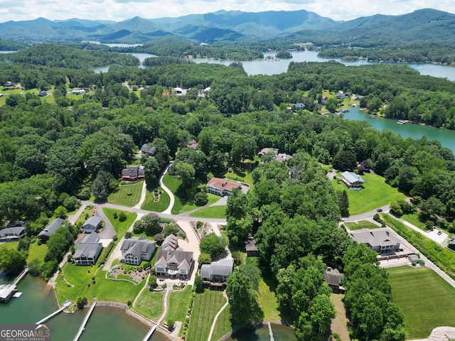 2722 Hidden Valley Rd, Hiawassee, GA 30546 - drone / aerial view of a water and mountain view and a forest