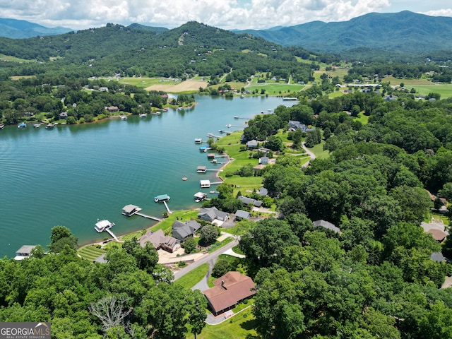 2722 Hidden Valley Rd, Hiawassee, GA 30546 - drone / aerial view of a water and mountain view