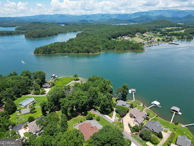 2722 Hidden Valley Rd, Hiawassee, GA 30546 - drone / aerial view of a water and mountain view