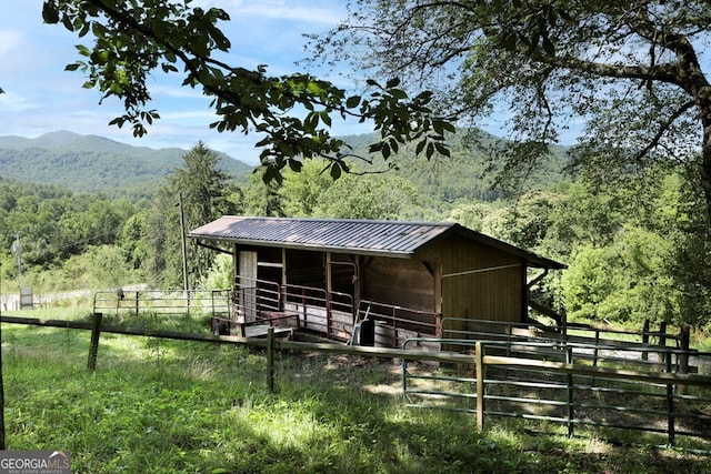 16 Lois Ln, Hayesville, NC 28904 - horse barn featuring a wooded view, a mountain view, and a rural view