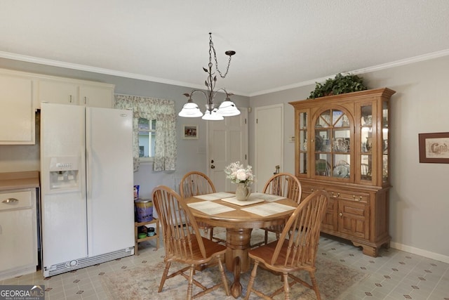 16 Lois Ln, Hayesville, NC 28904 - dining room with ornamental molding and a chandelier