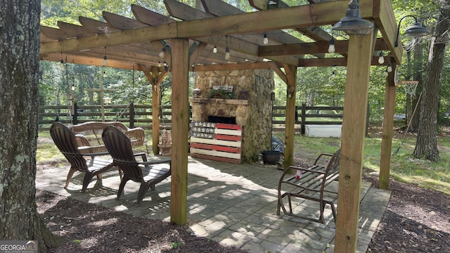 1780 Double Bridge Rd, Demorest, GA 30535 - view of patio with a pergola
